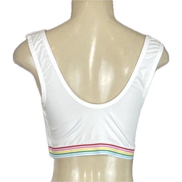 Lucky Brand +1X Tie-Dye-White Removable Pads Rainbow Striped Comfort Bras-2-Pk - Picture 7 of 10
